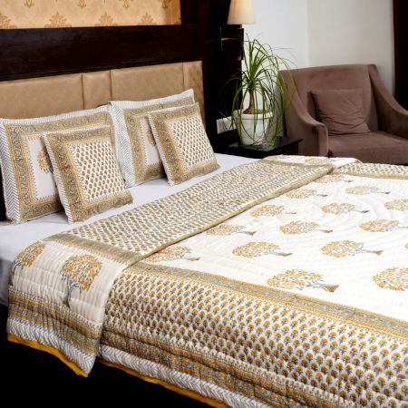 Golden Tree Jaipuri Quilt
